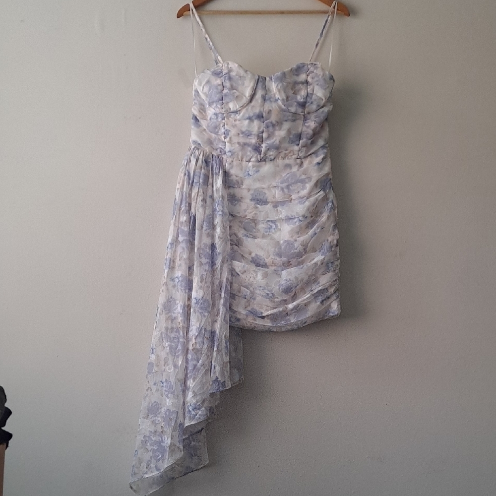 Endless Rose Cream and Purple Asymmetrical Dress